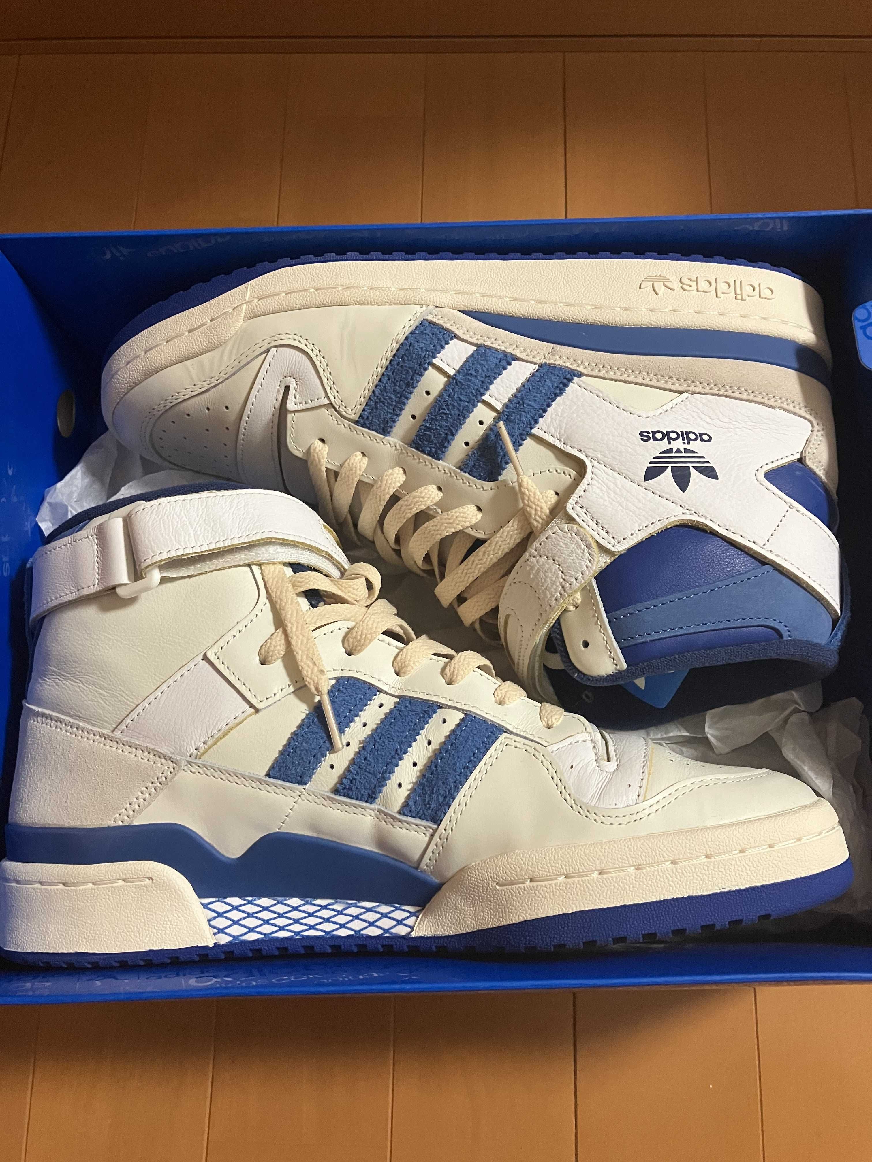 adidas Forum 84 High Blue Thread "Off White-Bright Blue/Footwear White"