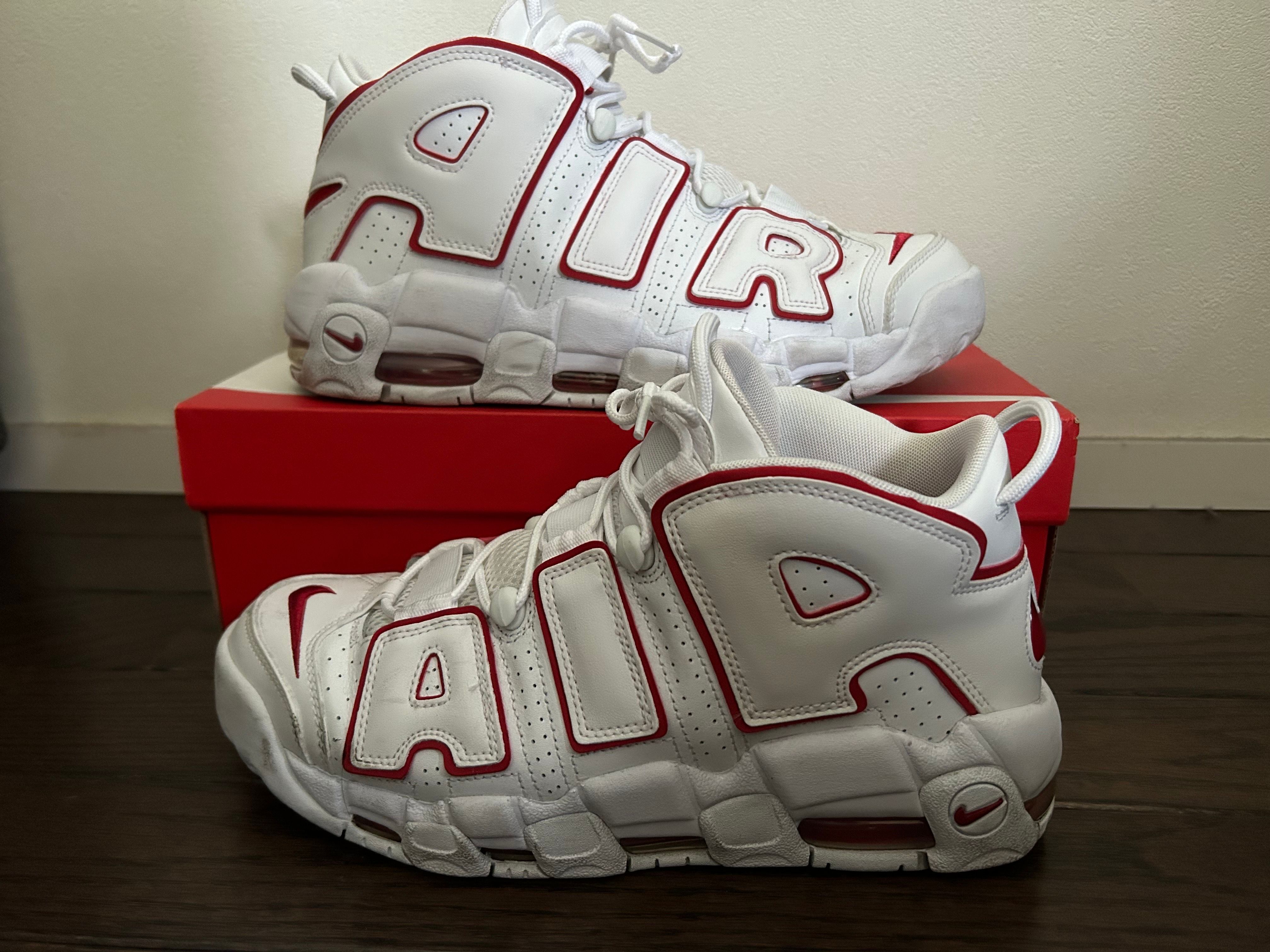 NIKE AIR MORE UPTEMPO "WHITE/VARSITY RED" (2021)