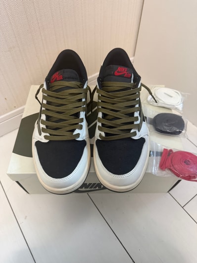 Travis Scott × Nike Women's Air Jordan 1 Low OG "Medium Olive"