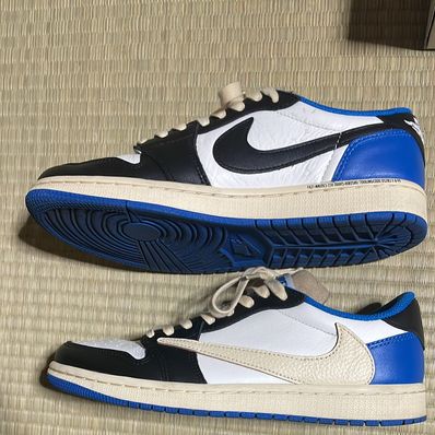 Travis Scott × fragment design × Nike Air Jordan 1 Low OG SP "Military Blue"