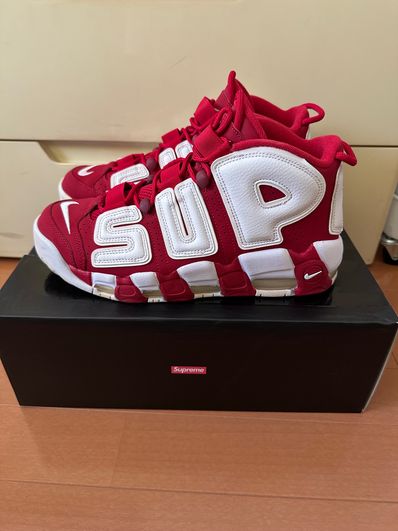 Supreme × Nike Air More Uptempo "White/Red"