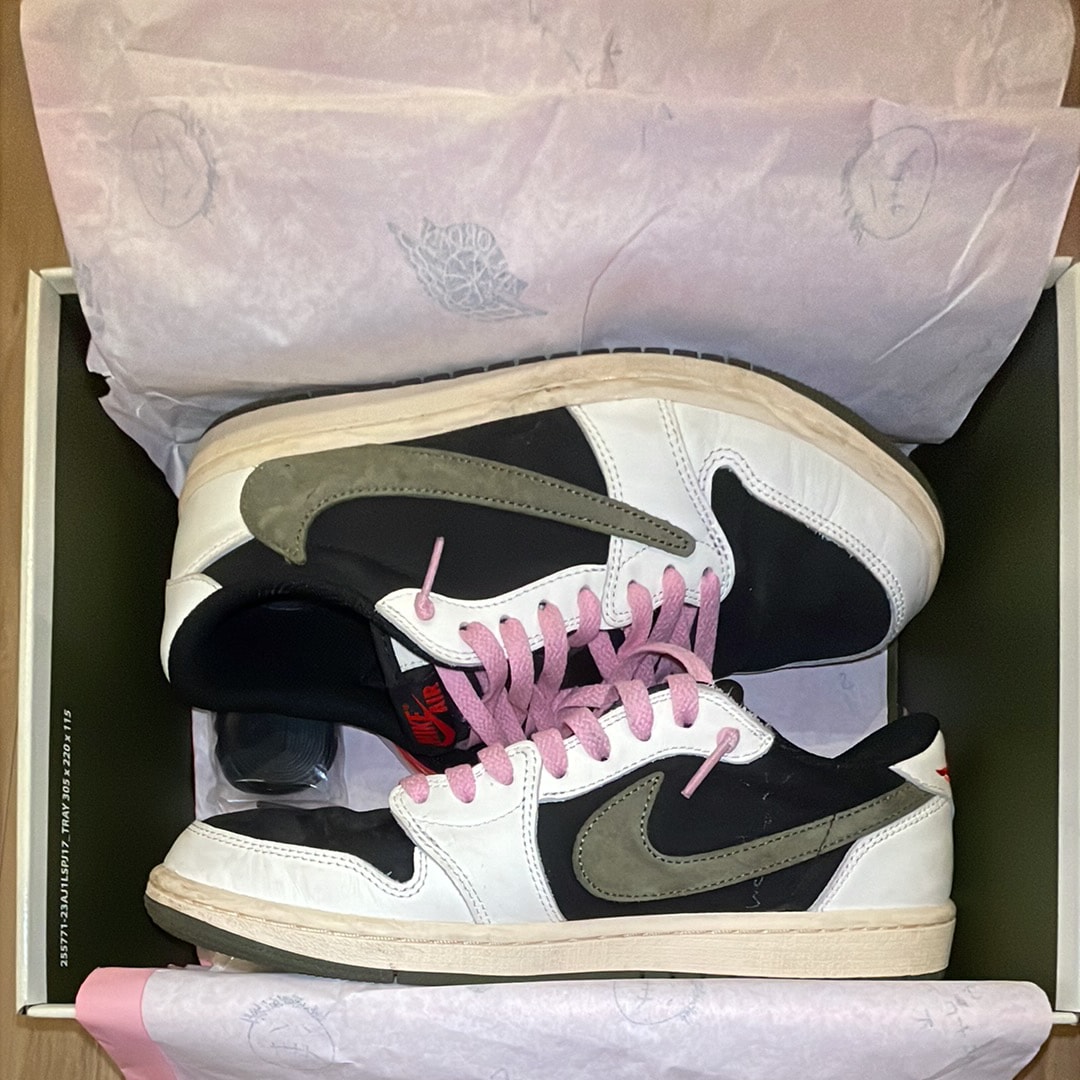 Travis Scott × Nike Women's Air Jordan 1 Low OG "Medium Olive"