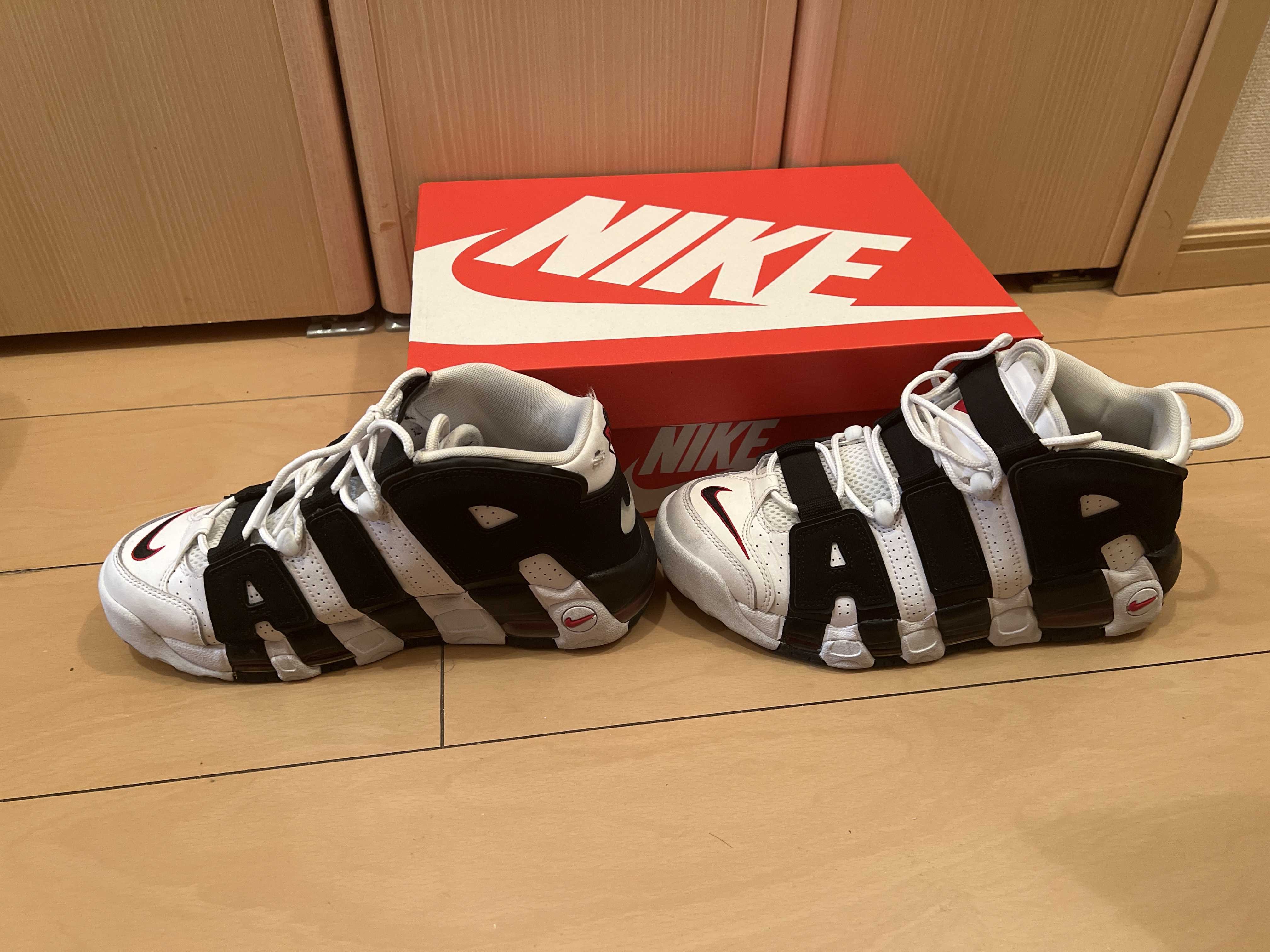 NIKE AIR MORE UPTEMPO "WHITE/BLACK/UNIVERSITY RED"(2020)