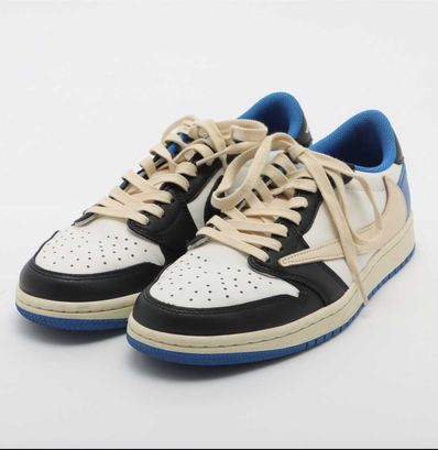 Travis Scott × fragment design × Nike Air Jordan 1 Low OG SP "Military Blue"