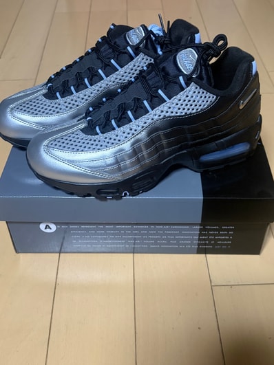 Palace Skateboards × Nike Air Max 95 Big Bubble "Metallic Silver/Aluminum"