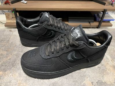Stussy × Nike Air Force 1 Low "Triple Black"