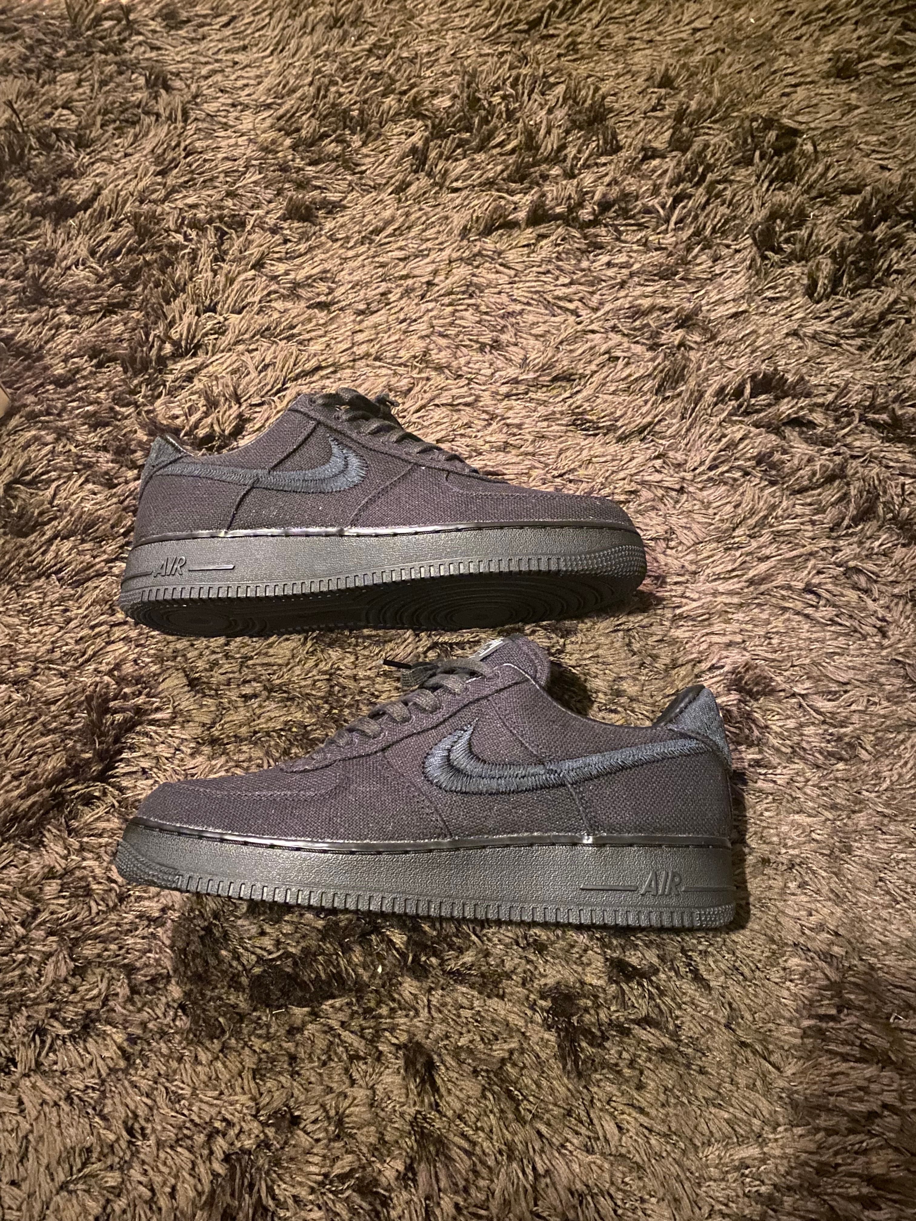 Stussy × Nike Air Force 1 Low "Triple Black"