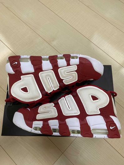 Supreme × Nike Air More Uptempo "White/Red"