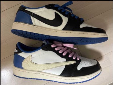 Travis Scott × fragment design × Nike Air Jordan 1 Low OG SP "Military Blue"