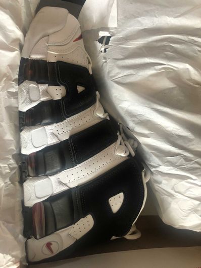 NIKE AIR MORE UPTEMPO "WHITE/BLACK/UNIVERSITY RED"(2020)