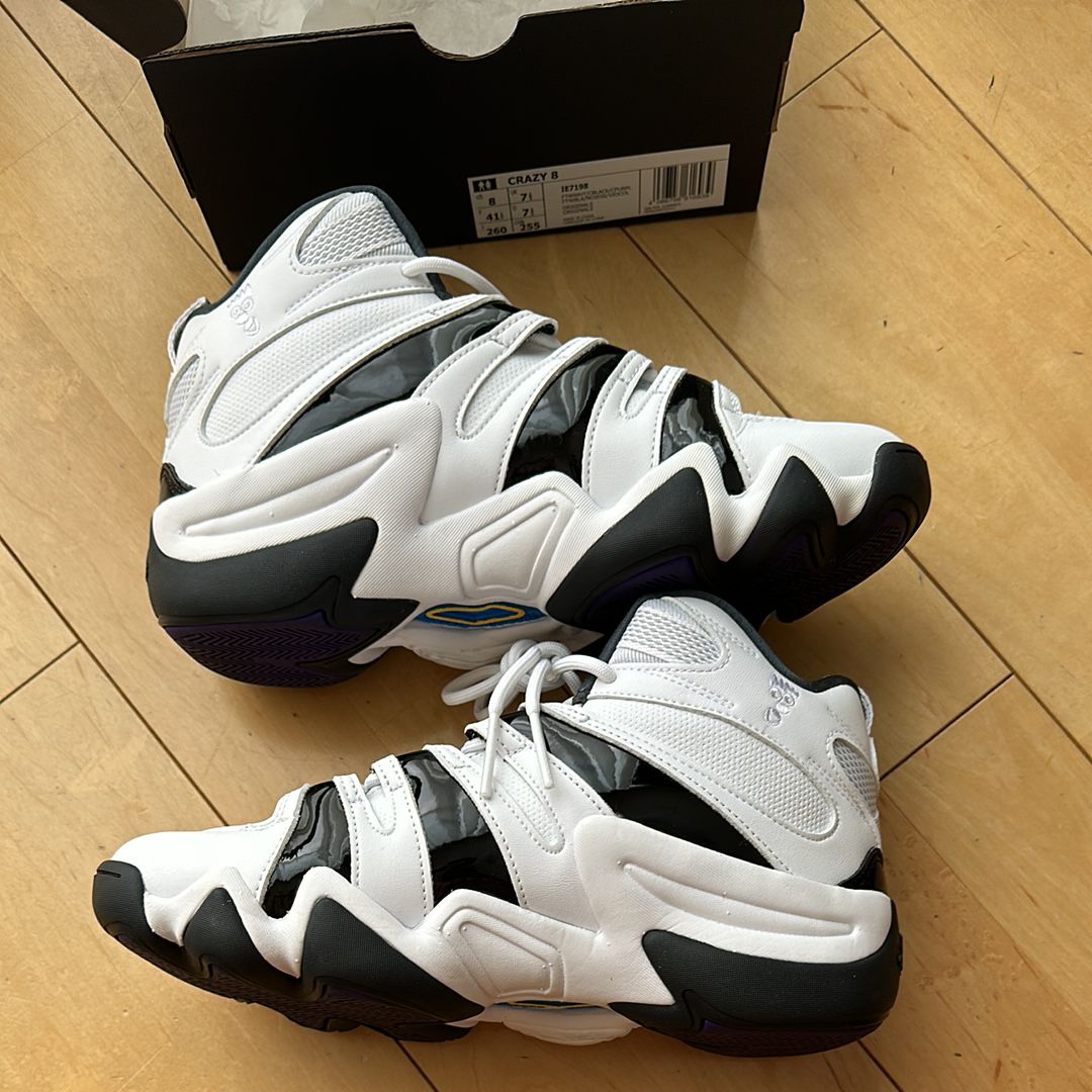 adidas Crazy 8 "Footwear White/Core Black/College Purple"