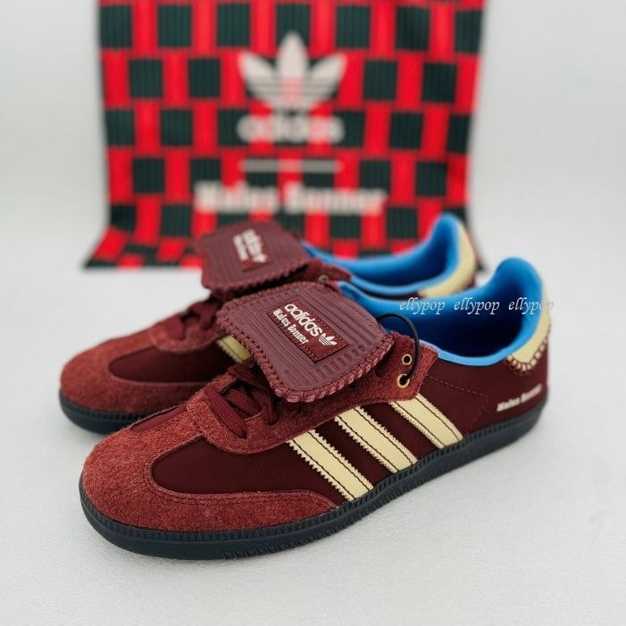 Wales Bonner × adidas Samba Nylon Low "Fox Brown/Sandy Beige/Lucky Blue"