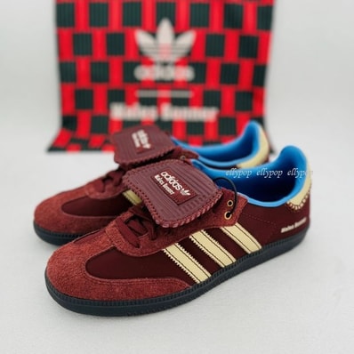 Wales Bonner × adidas Samba Nylon Low "Fox Brown/Sandy Beige/Lucky Blue"