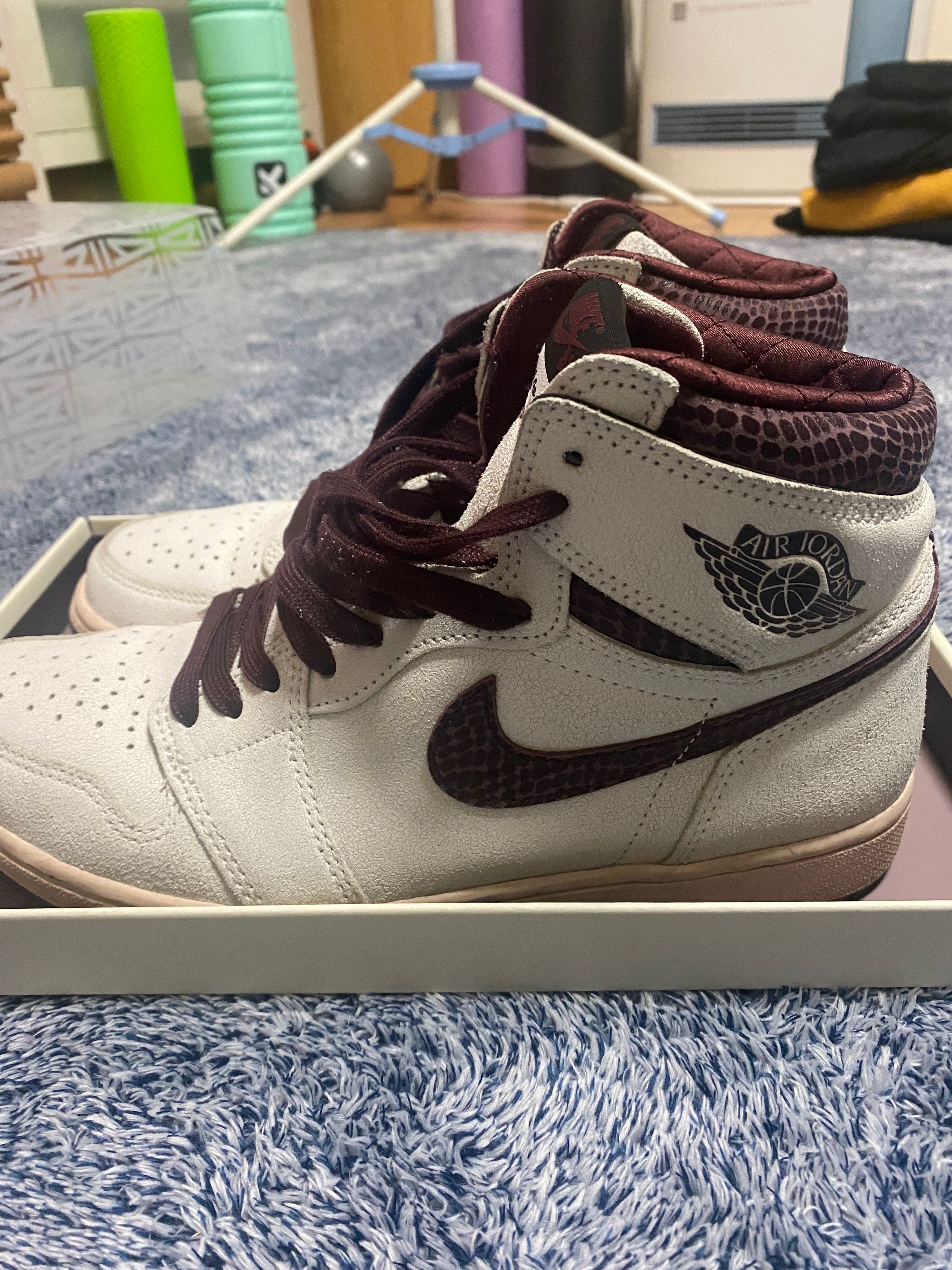 A Ma Maniere × Nike Air Jordan 1 Retro High OG "Sail and Burgundy"