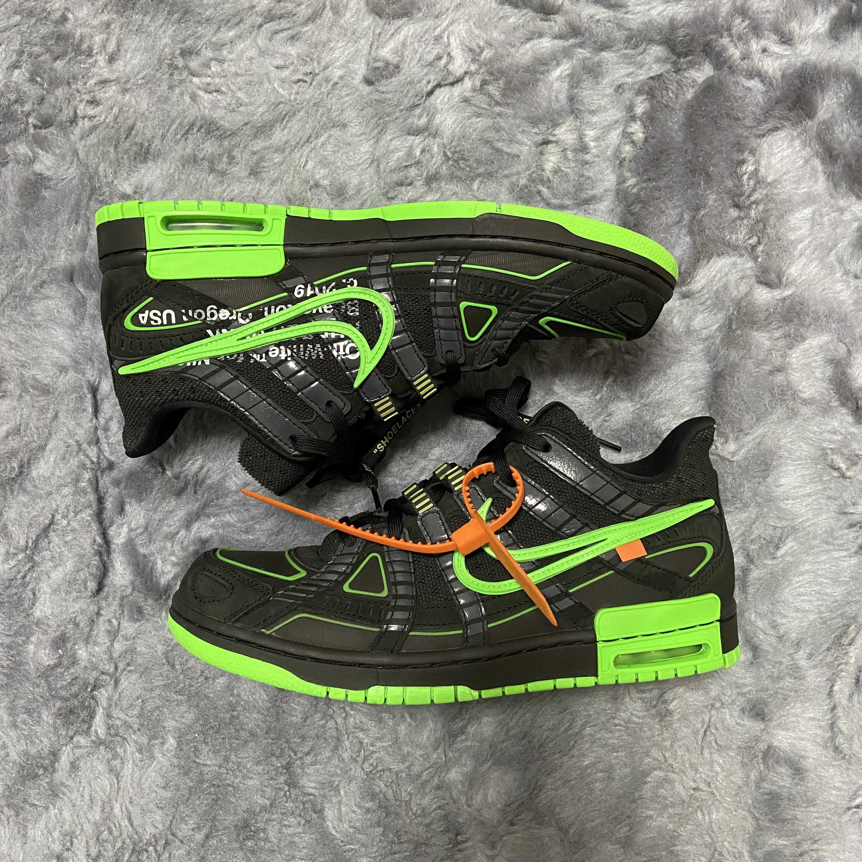 Off-White × Nike Air Rubber Dunk "Black/Green Strike"