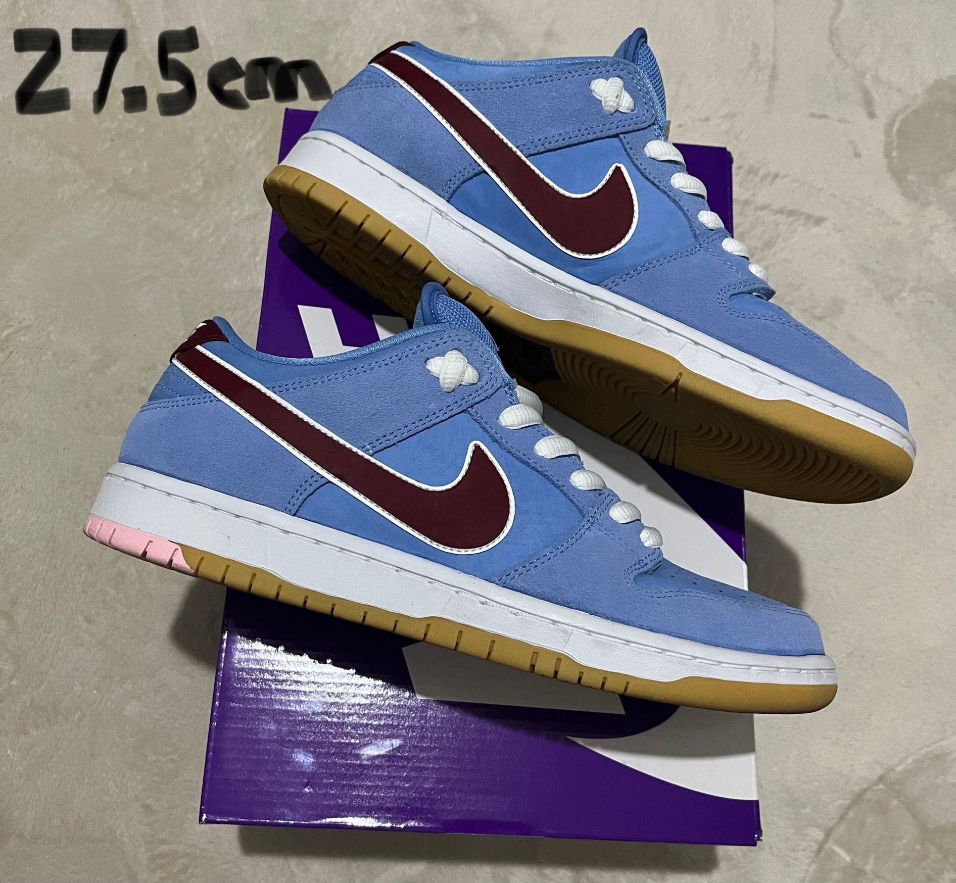 Nike SB Dunk Low Pro "Philadelphia Phillies/Valor Blue and Team Maroon"