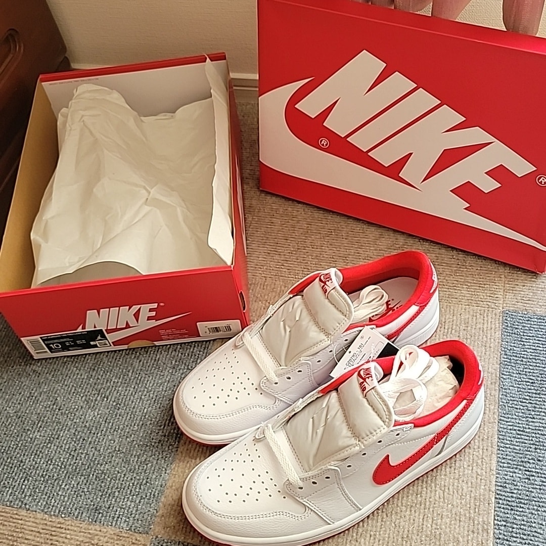 Nike Air Jordan 1 Retro Low OG "White and University Red"