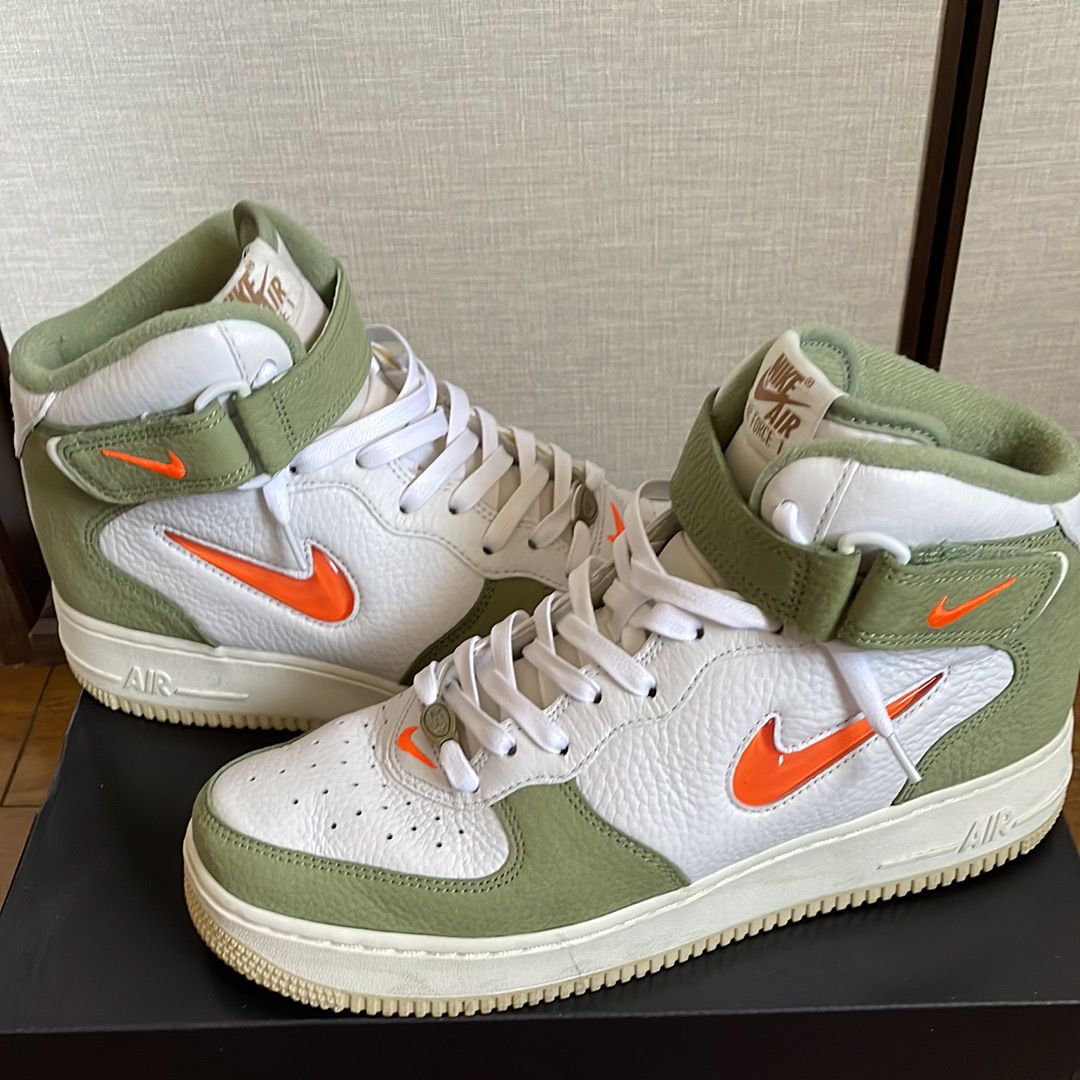 Nike Air Force 1 Mid QS "Olive Green and Total Orange"