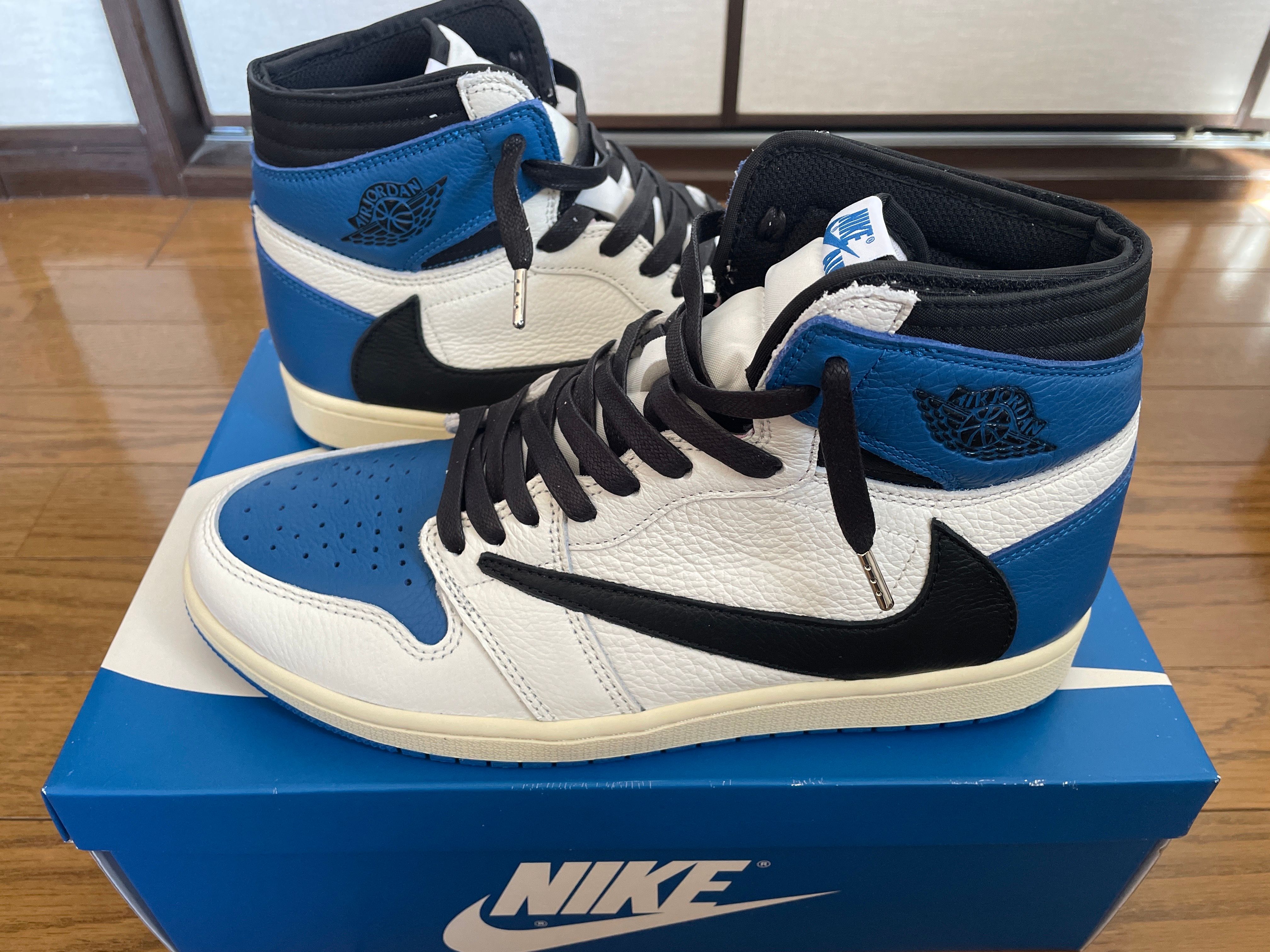 Travis Scott × fragment design × Nike Air Jordan 1 Retro High OG SP "Military Blue"