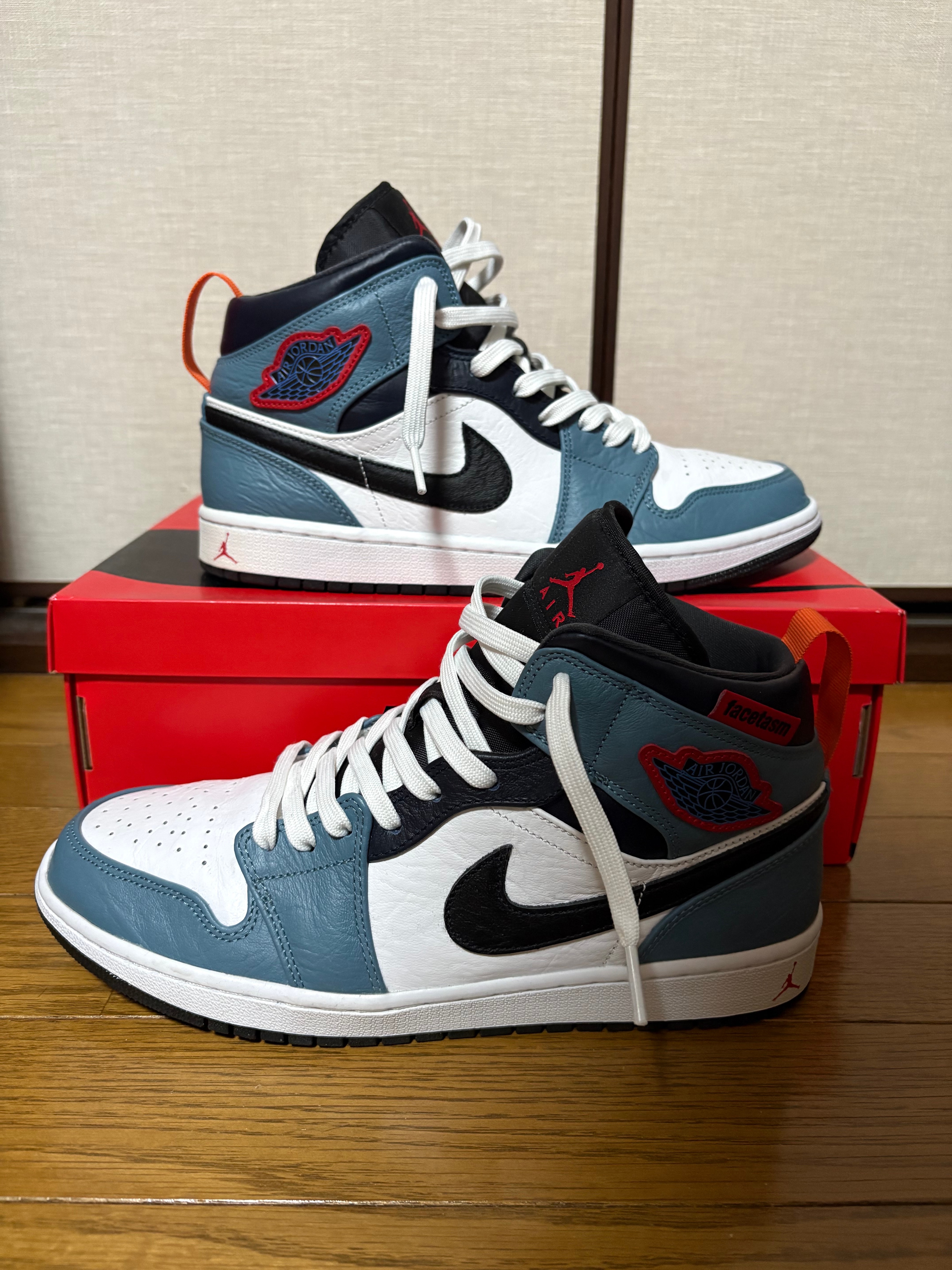FACETASM × Nike Air Jordan 1 Mid "White/Navy"