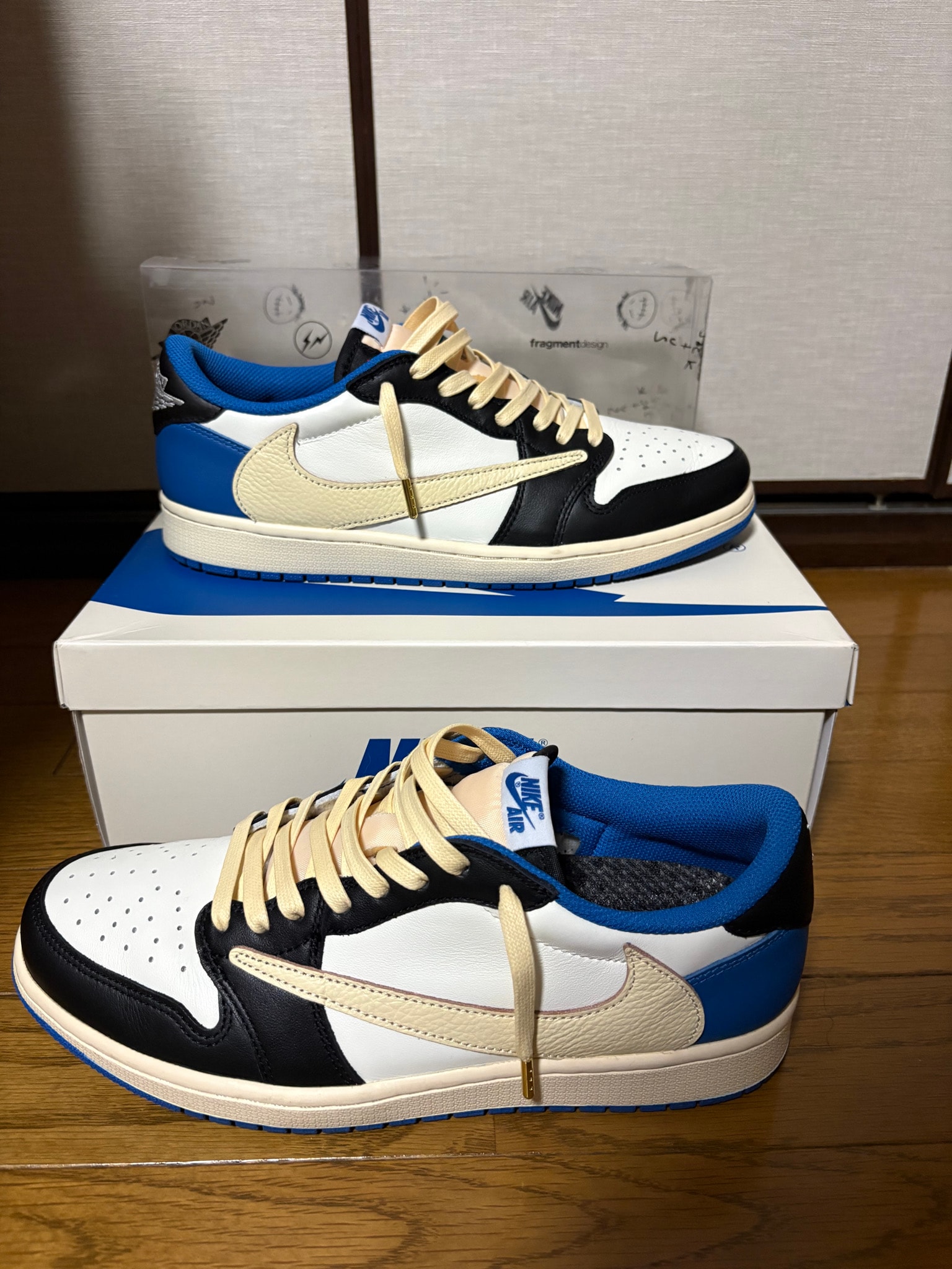 Travis Scott × fragment design × Nike Air Jordan 1 Low OG SP "Military Blue"