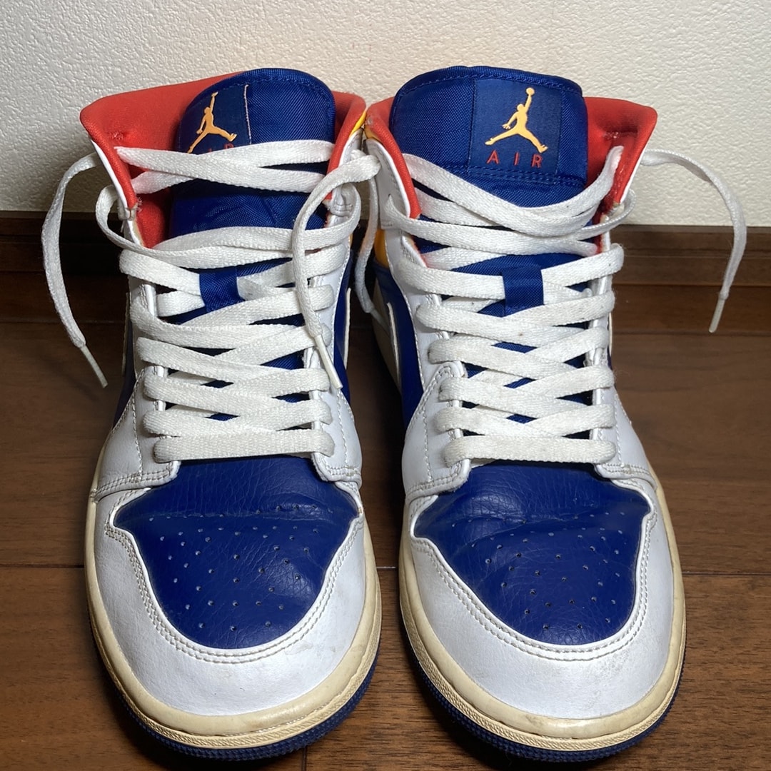 Nike Air Jordan 1 Mid "White/Navy/Yellow"