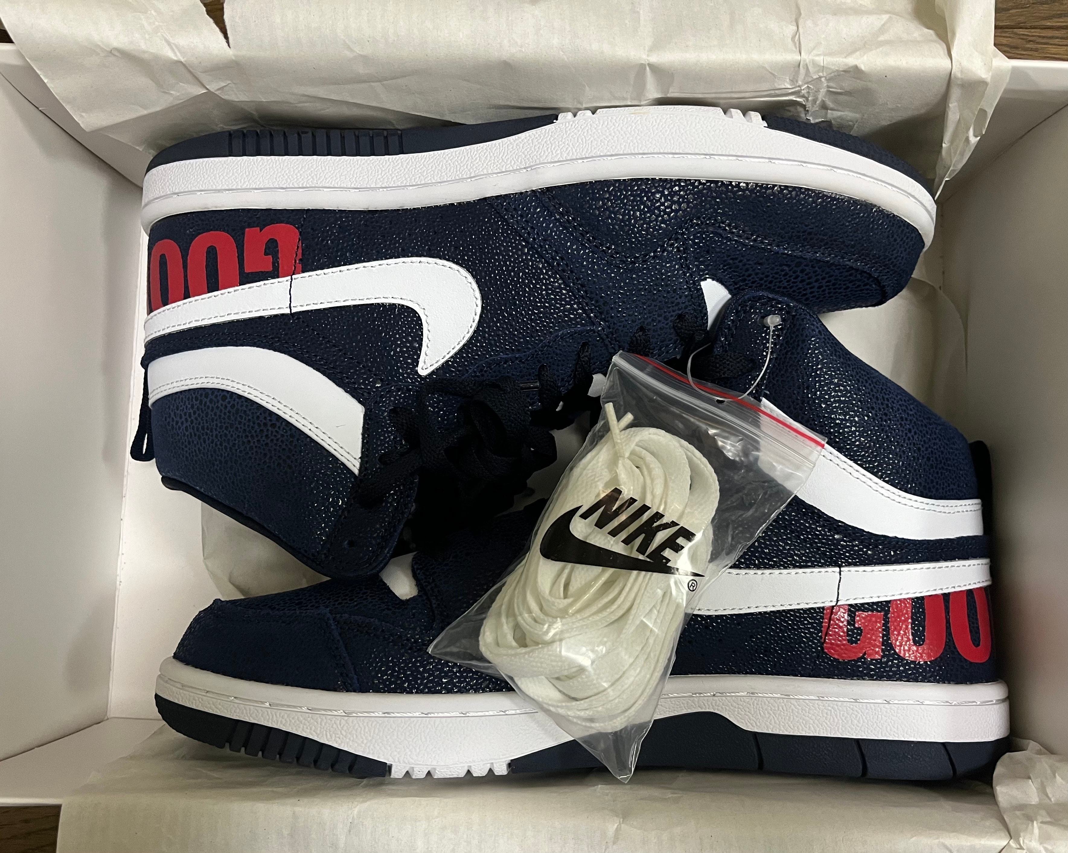 グットイナフ × ナイキ コート フォース ミッド "ネイビー"