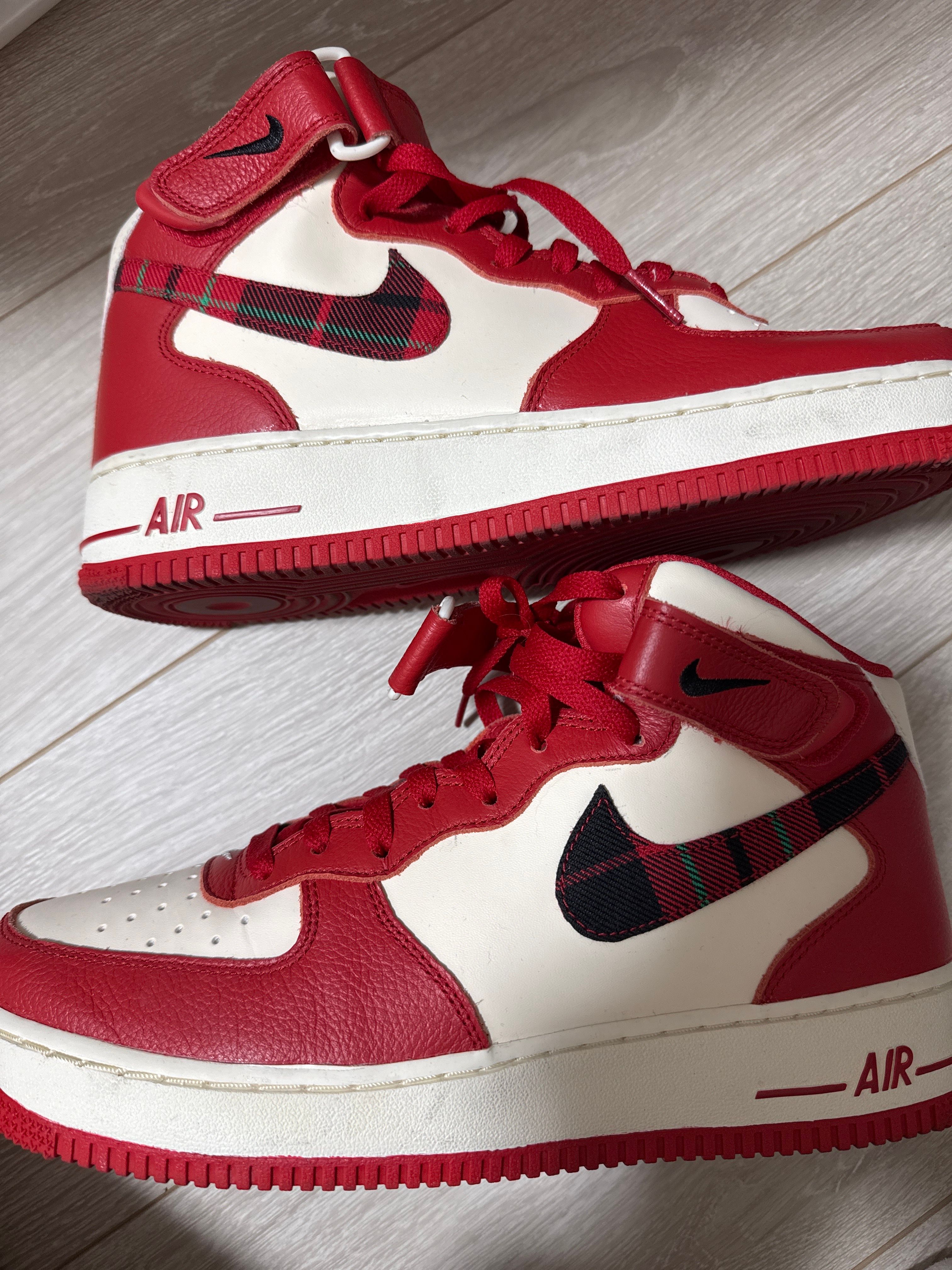 Nike Air Force 1 Mid Plaid "Red"