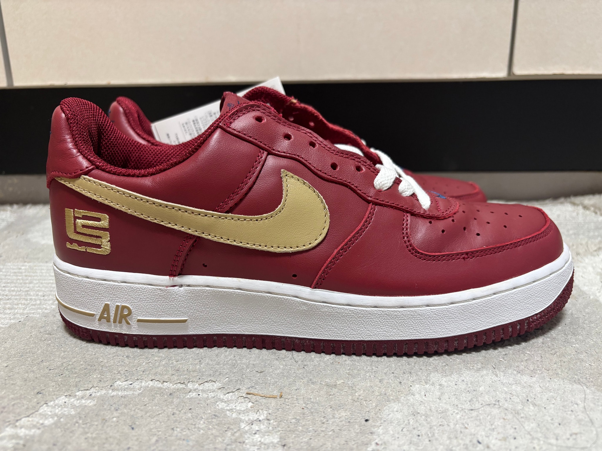 LeBron James × Nike Air Force 1 Low "Varsity Crimson"