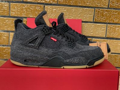 Nike × Levi's Air Jordan 4 "Black Denim" (Tag: LEVIS®)