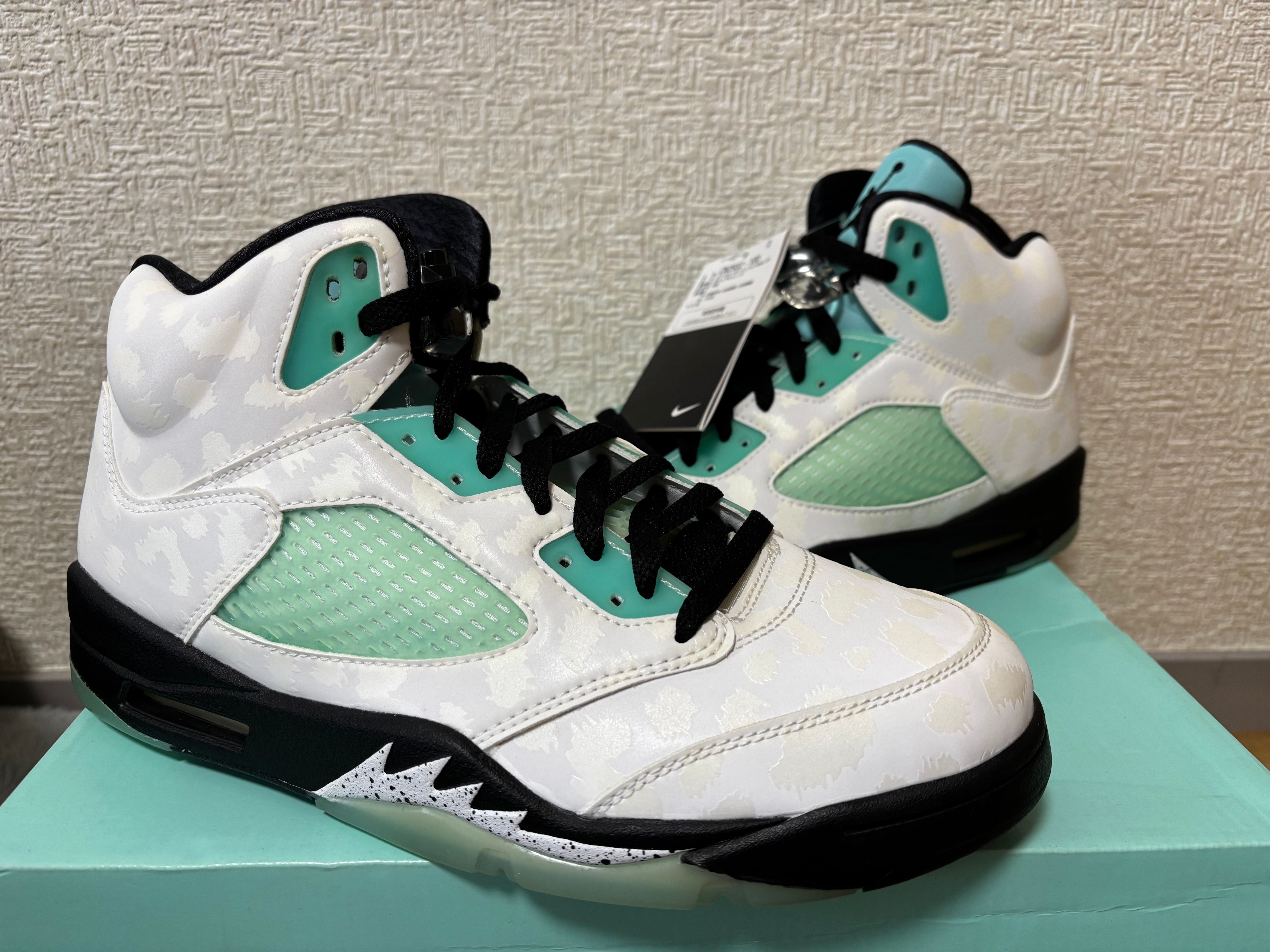 Nike Air Jordan 5 "White/Black/Island Green"