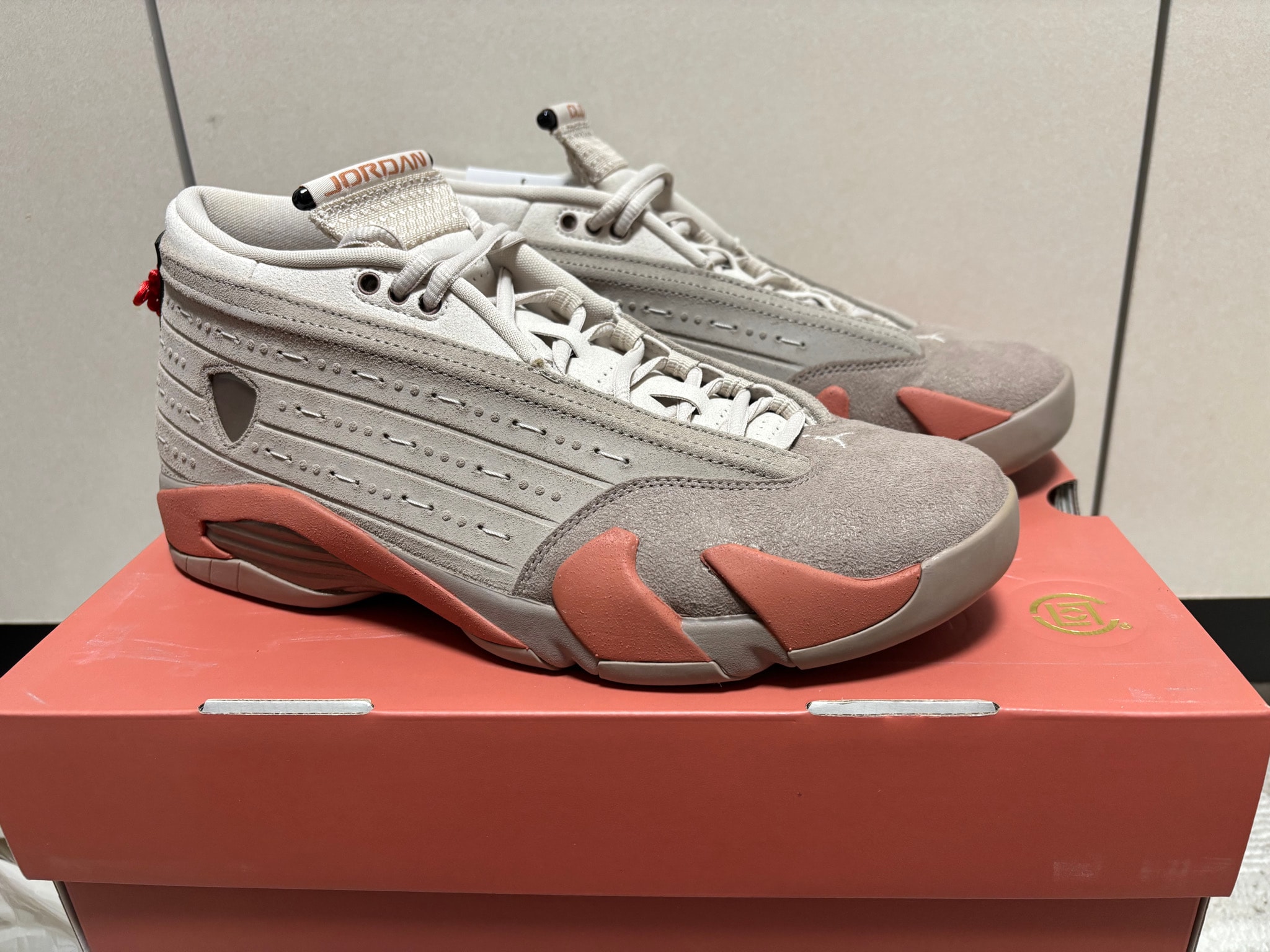 Clot × Nike Air Jordan 14 Low "Brown"