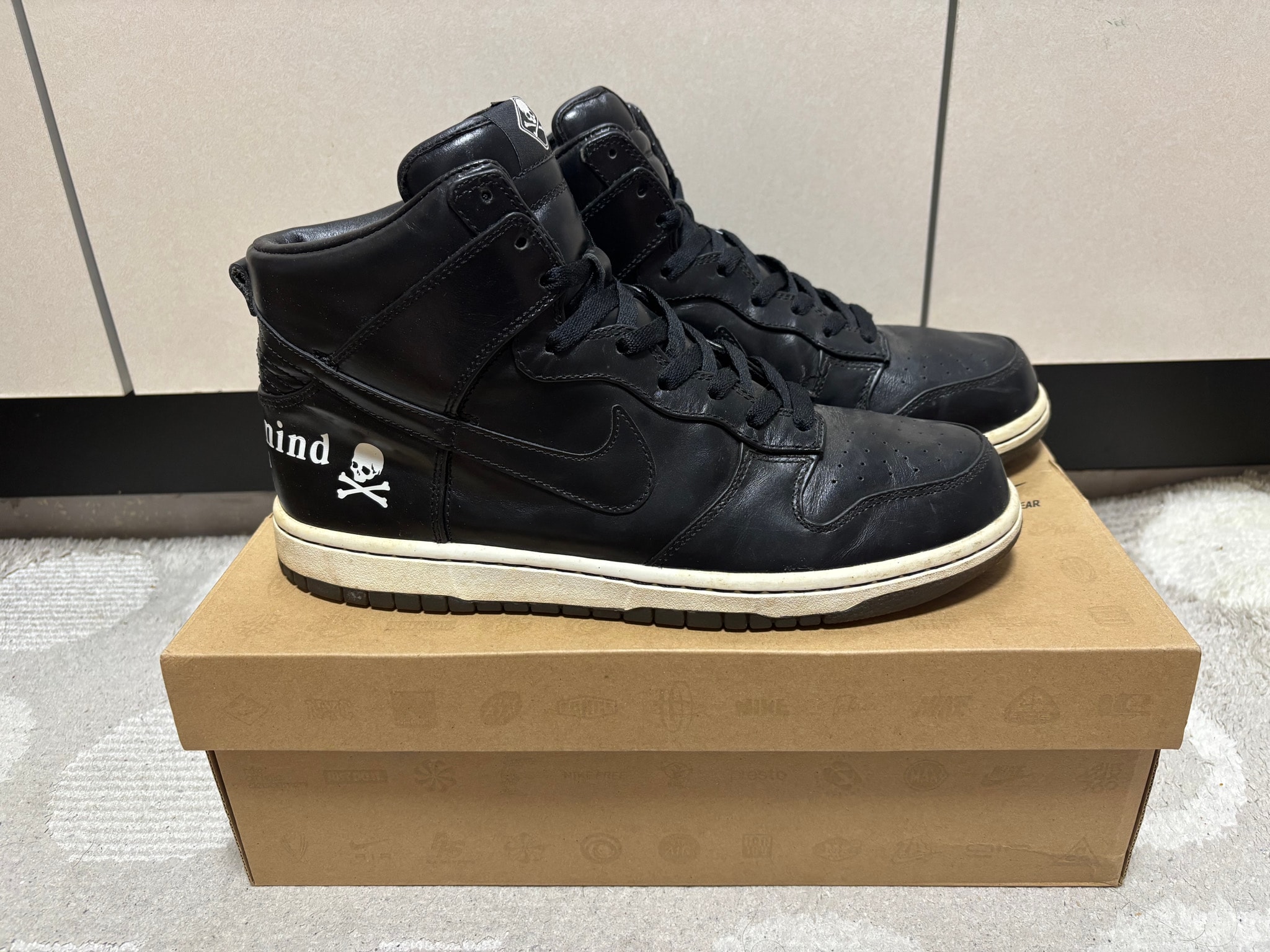 mastermind Japan × Nike Dunk PRM Hi "Black"