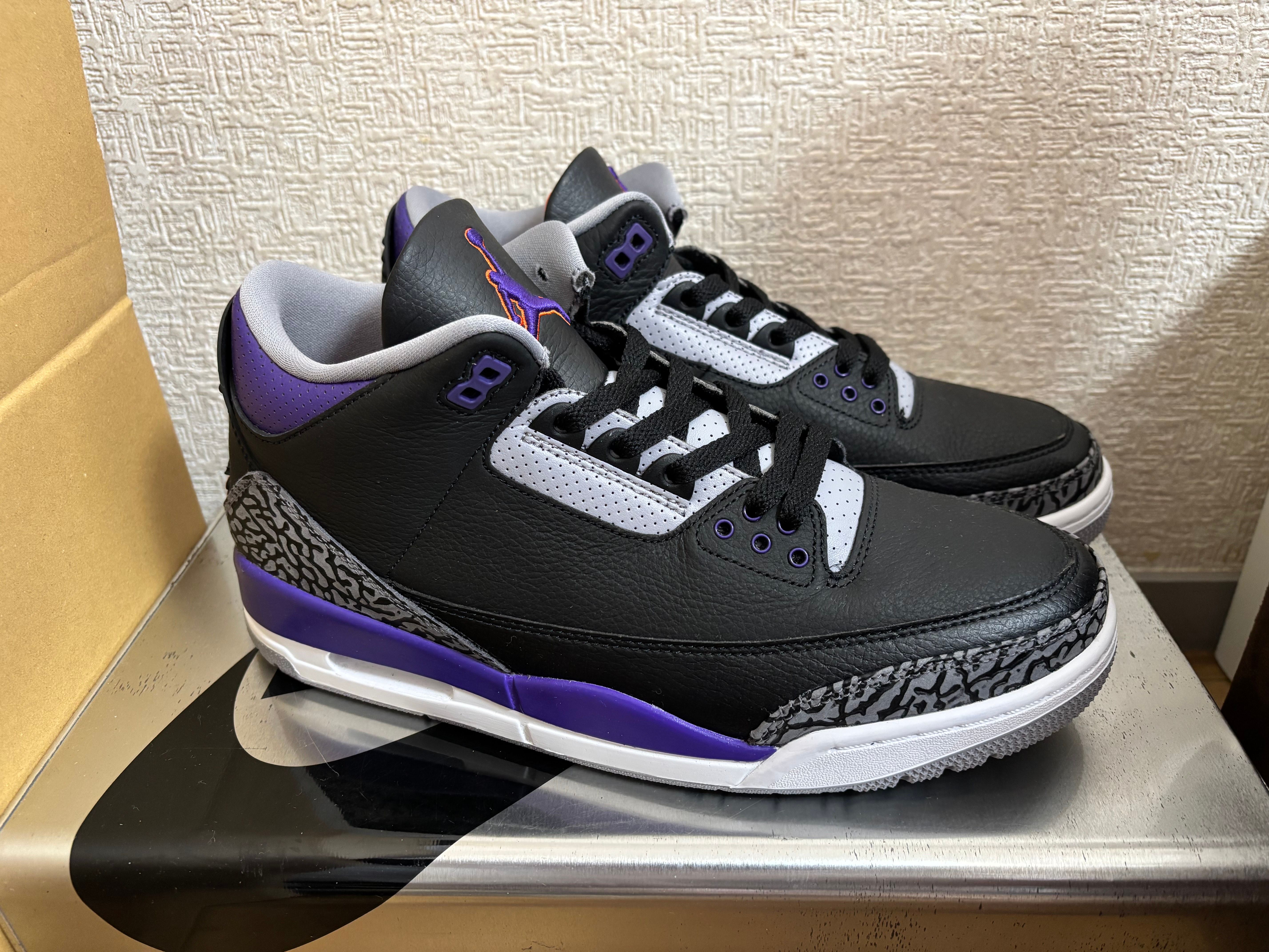 Nike Air Jordan 3 Retro "Black/Court Purple"