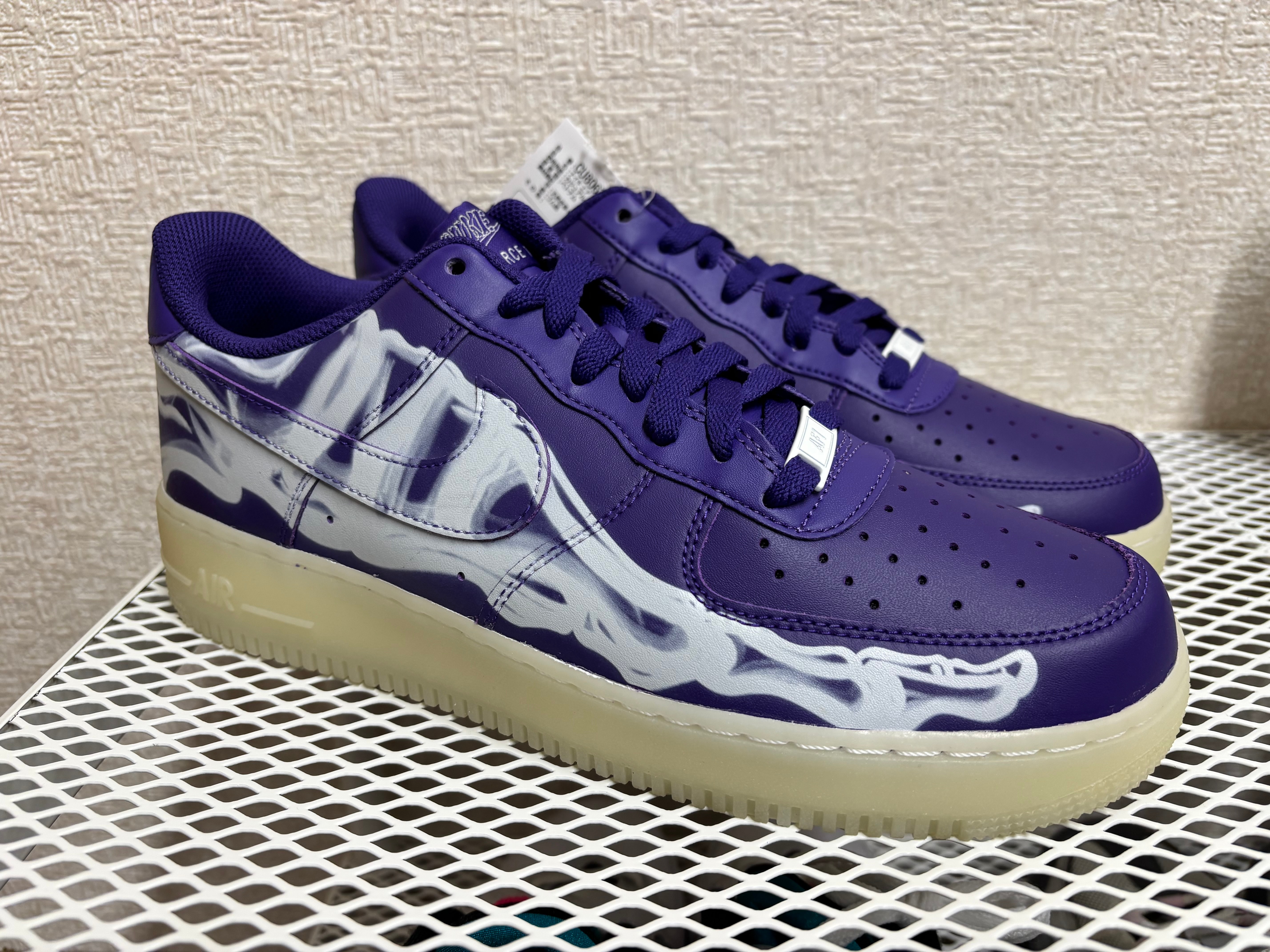 ナイキ エアフォース1 "パープルスケルトン"