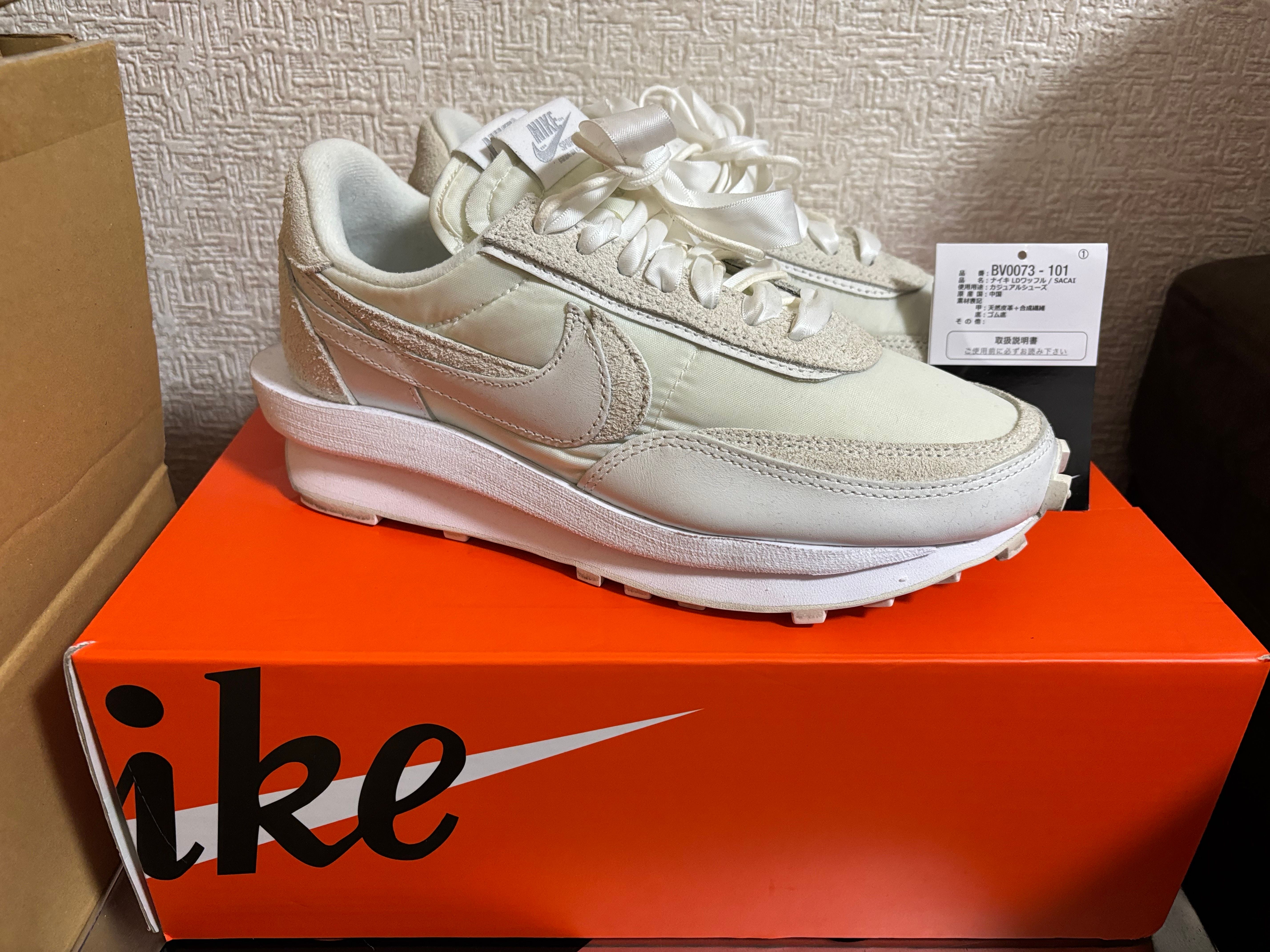 sacai × Nike LDV Waffle "Triple White"