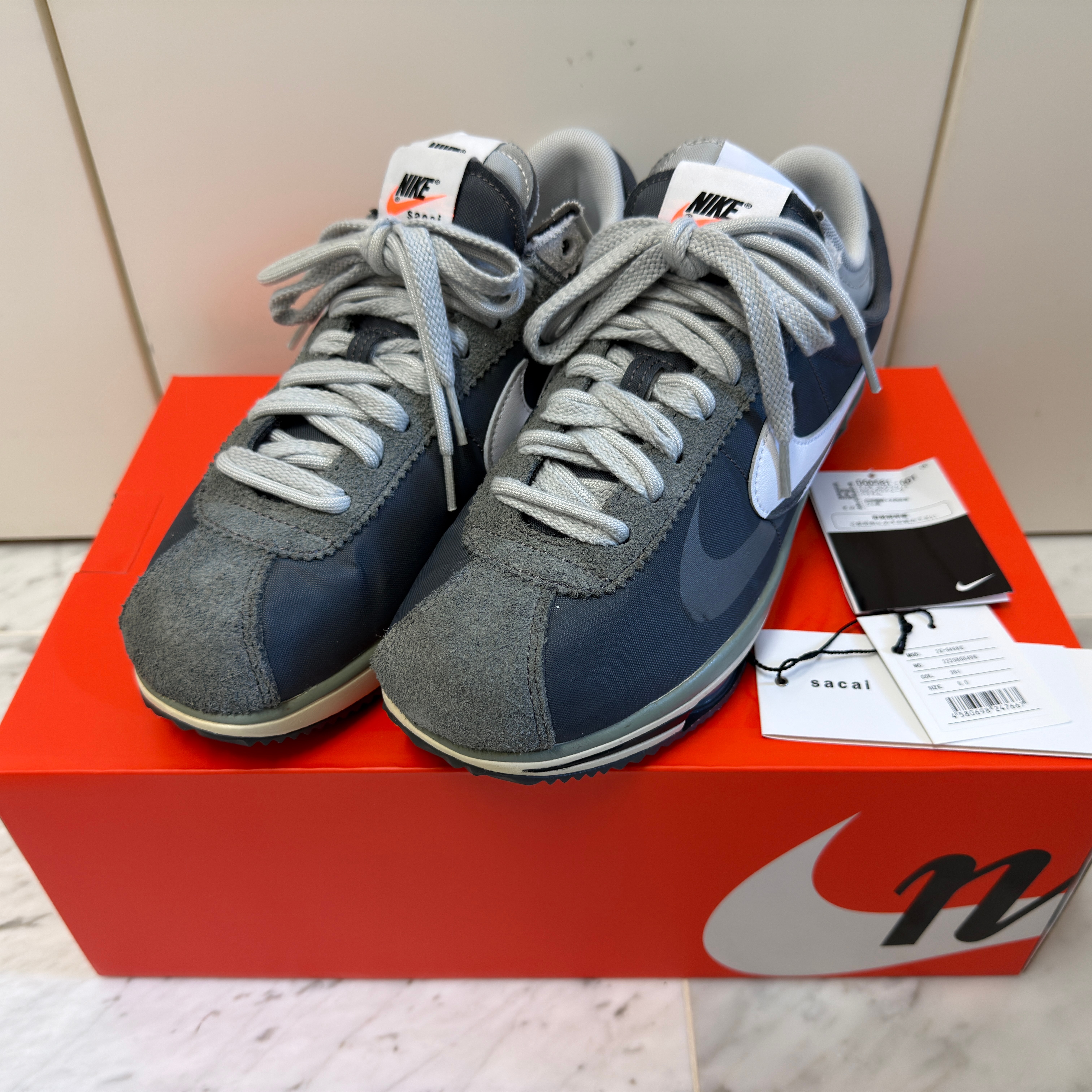 sacai × Nike Zoom Cortez "Iron Grey"