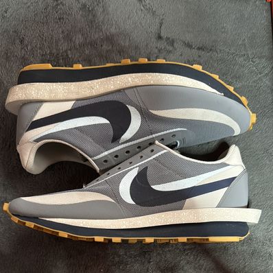 CLOT × Sacai × Nike LD Waffle "Grey Obsidian/Cool Grey"