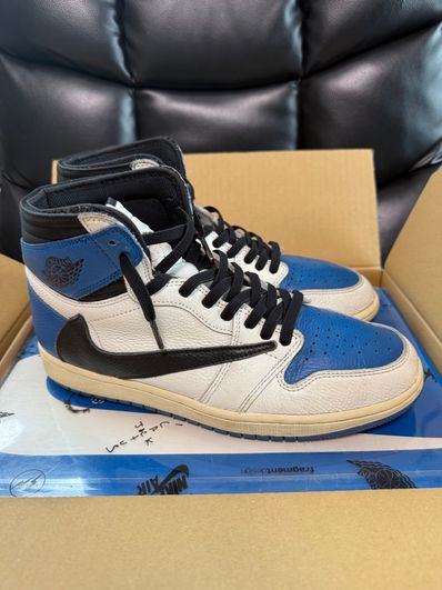 Travis Scott × fragment design × Nike Air Jordan 1 Retro High OG SP "Military Blue"