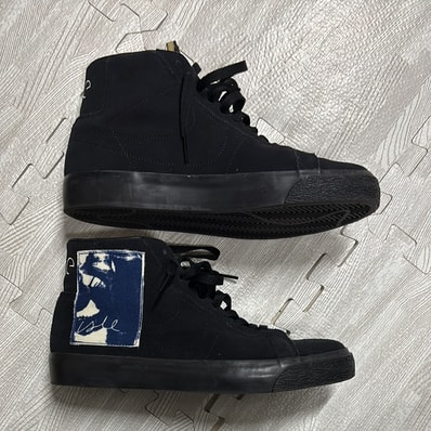Isle Skateboards × Nike SB Blazer Mid "Black/Indigo" (Regular Box)
