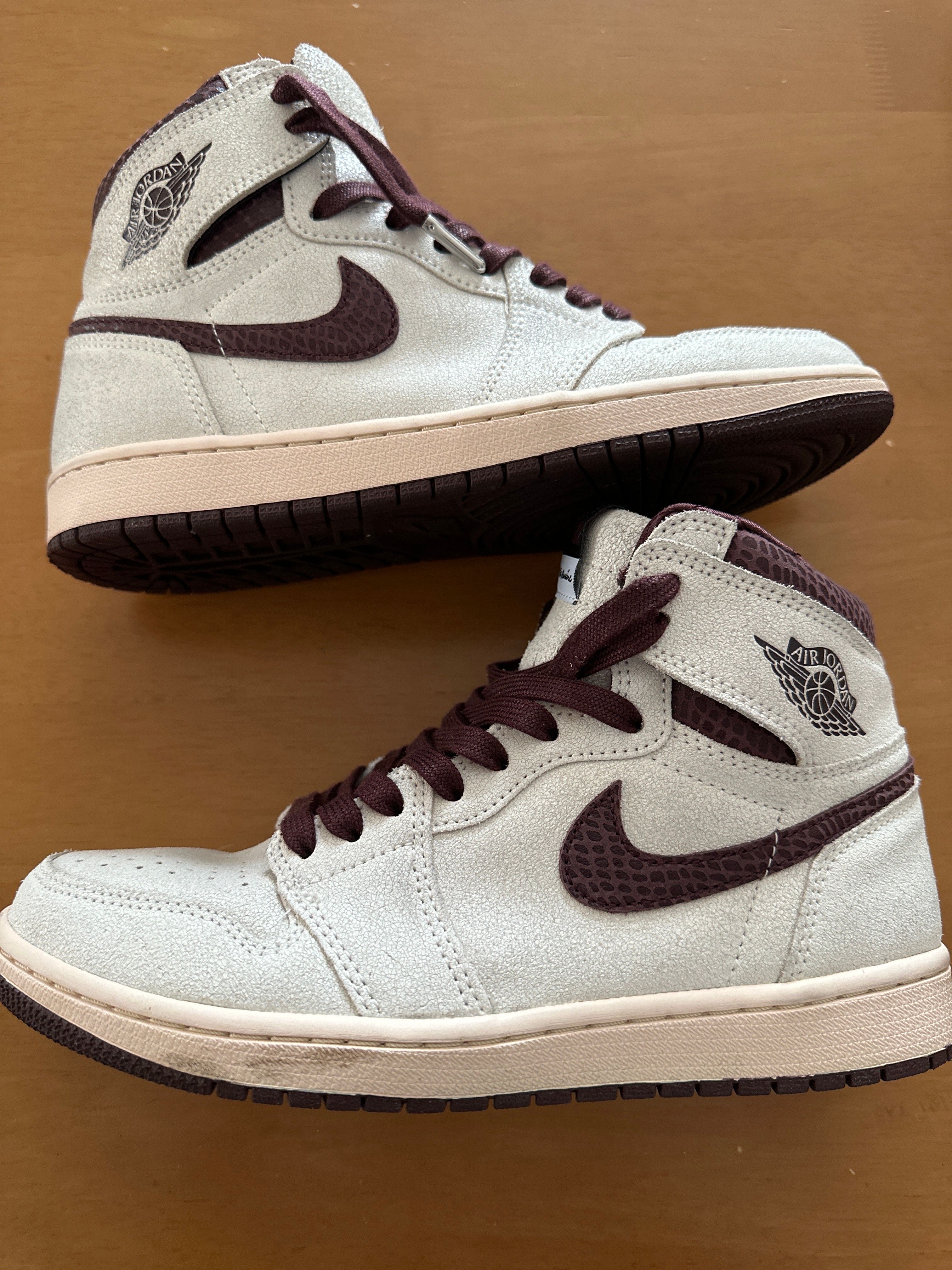 A Ma Maniere × Nike Air Jordan 1 Retro High OG "Sail and Burgundy"