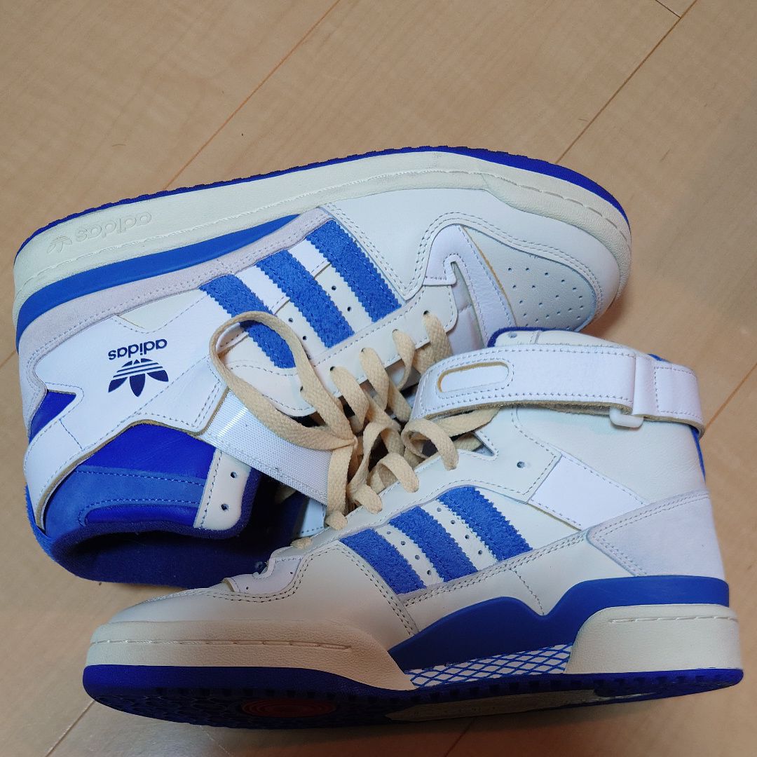 adidas Forum 84 High Blue Thread "Off White-Bright Blue/Footwear White"