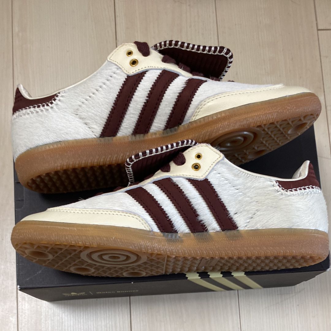 Wales Bonner × adidas Samba Pony Tonal Low "Cream White/Mystery Brown"