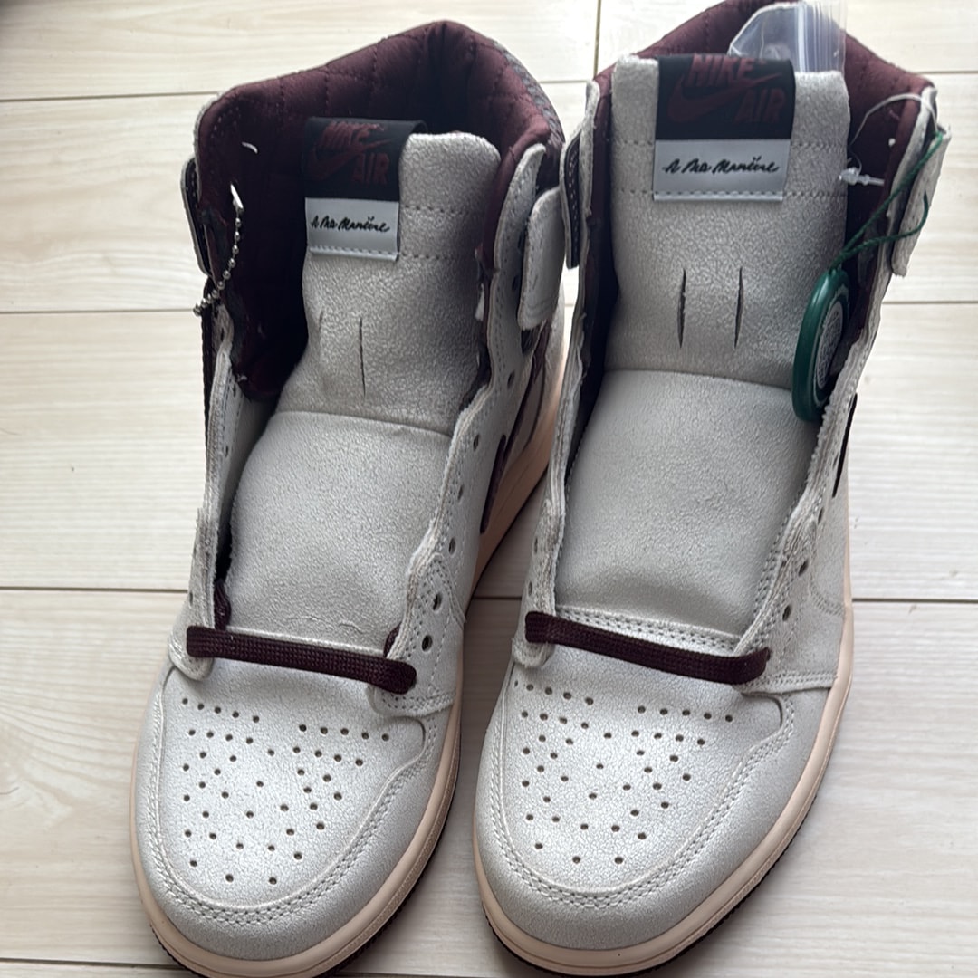 A Ma Maniere × Nike Air Jordan 1 Retro High OG "Sail and Burgundy"