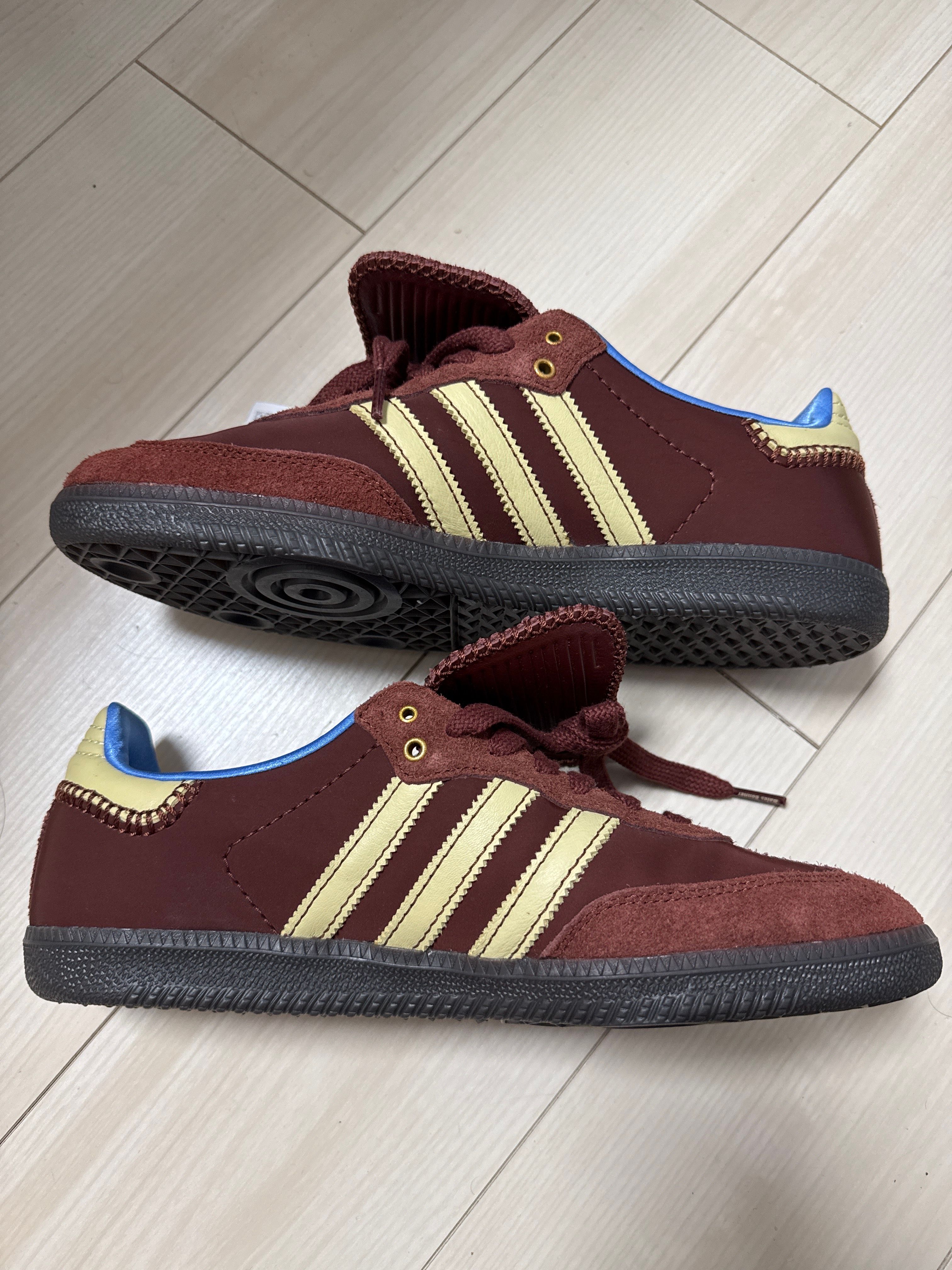 Wales Bonner × adidas Samba Nylon Low "Fox Brown/Sandy Beige/Lucky Blue"