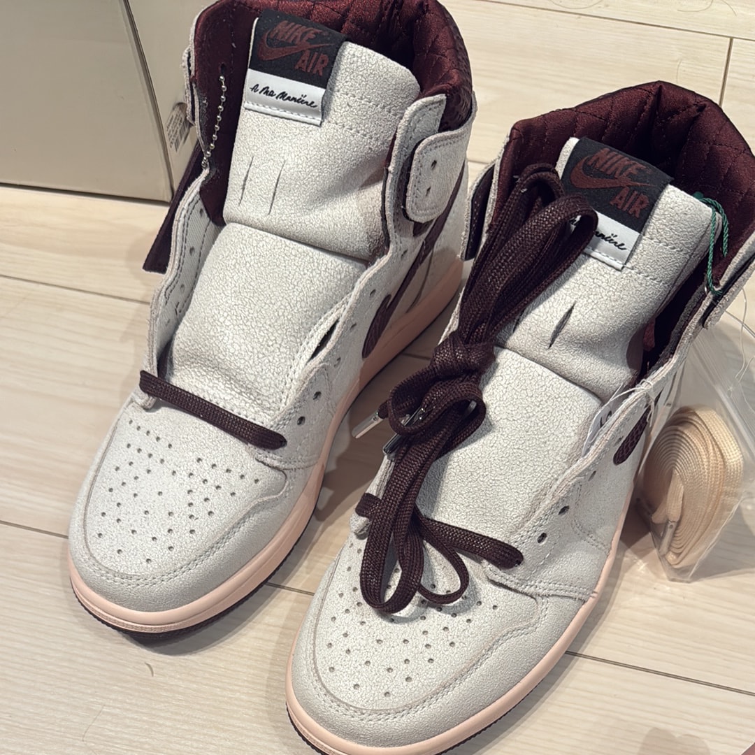 A Ma Maniere × Nike Air Jordan 1 Retro High OG "Sail and Burgundy"