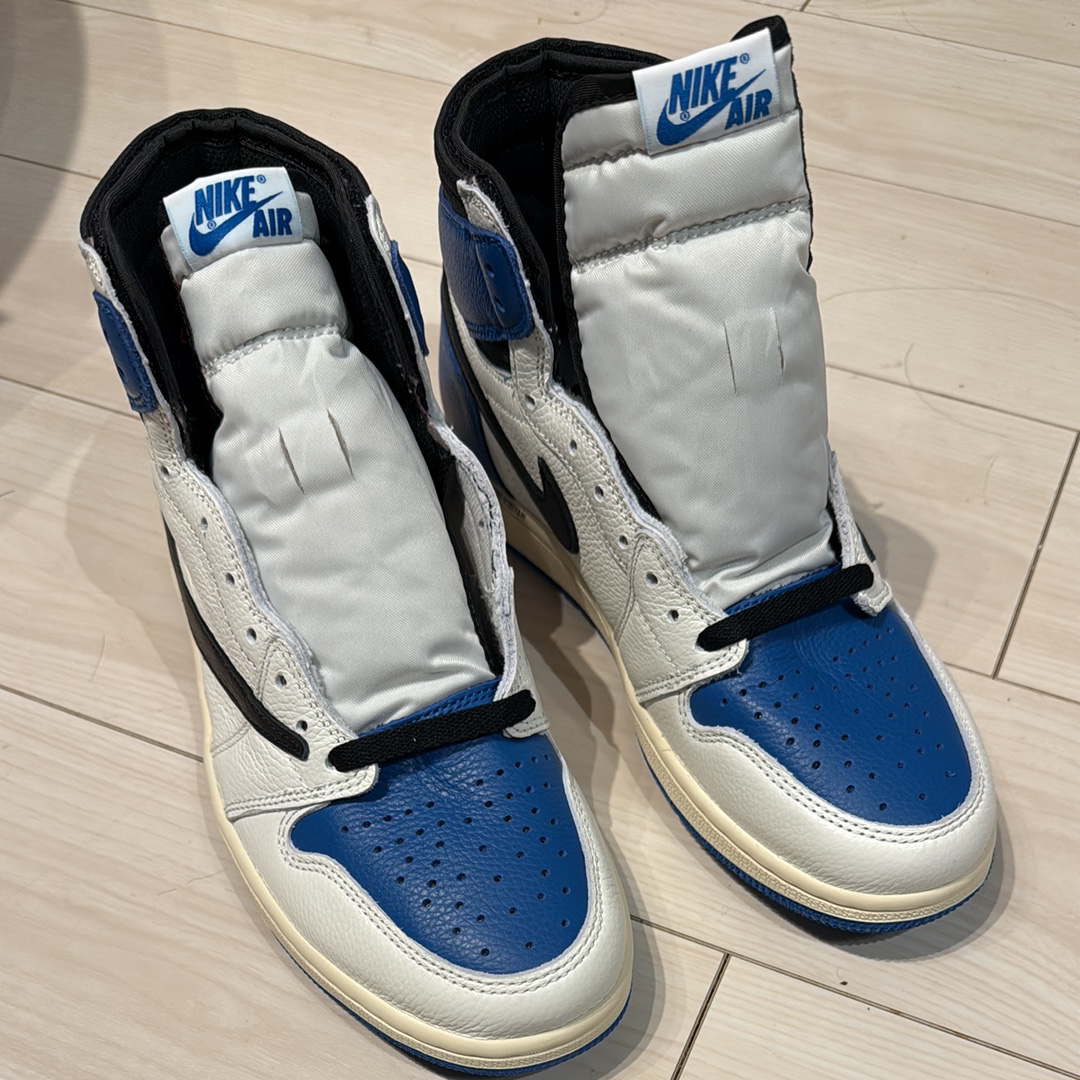 Travis Scott × fragment design × Nike Air Jordan 1 Retro High OG SP "Military Blue"