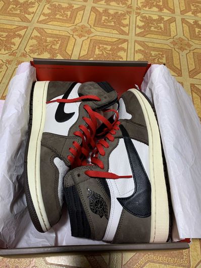 Travis Scott × Nike Air Jordan 1 Retro High OG TS SP "Sail/Dark Mocha"