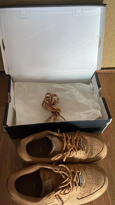 Supreme × Nike Air Force 1 Low "Flax/Wheat"