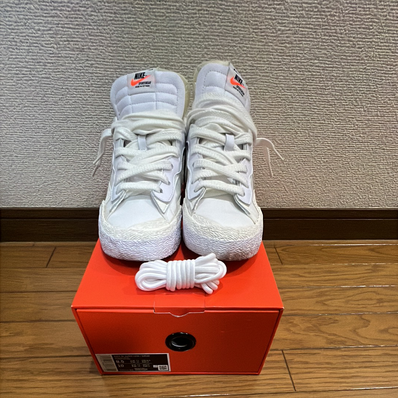 sacai × Nike Blazer Low "White Patent Leather"